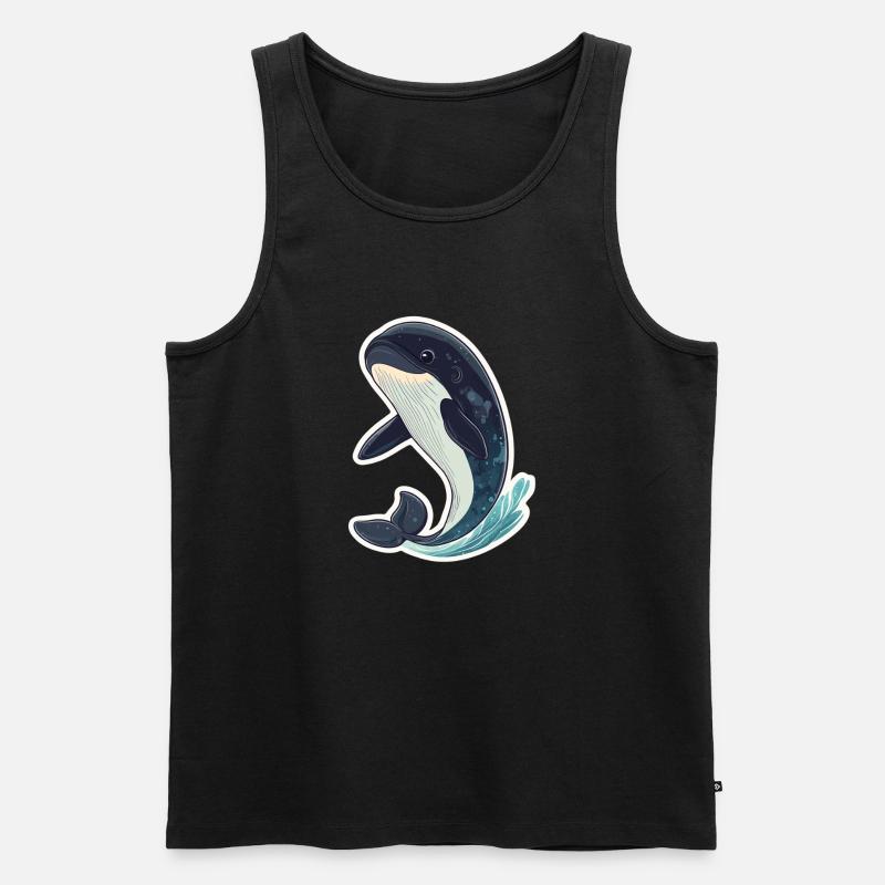 Wal - Männer Premium Bio Tank Top - Schwarz