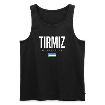 Tirmiz Usbekistan - Männer Premium Bio Tank Top - Schwarz - Vorne - AI Model Male 178 light (178cm)