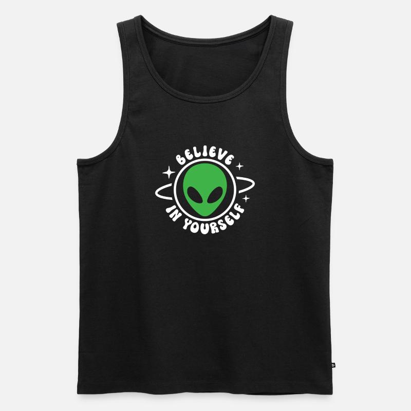 an sich selbst glauben - Männer Premium Bio Tank Top - Schwarz