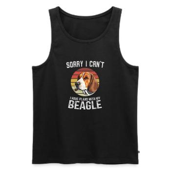 Désolé, je ne peux pas concevoir de t-shirt Beagle - Débardeur bio Premium Homme - noir - Devant - AI Model Male 178 light (178cm)
