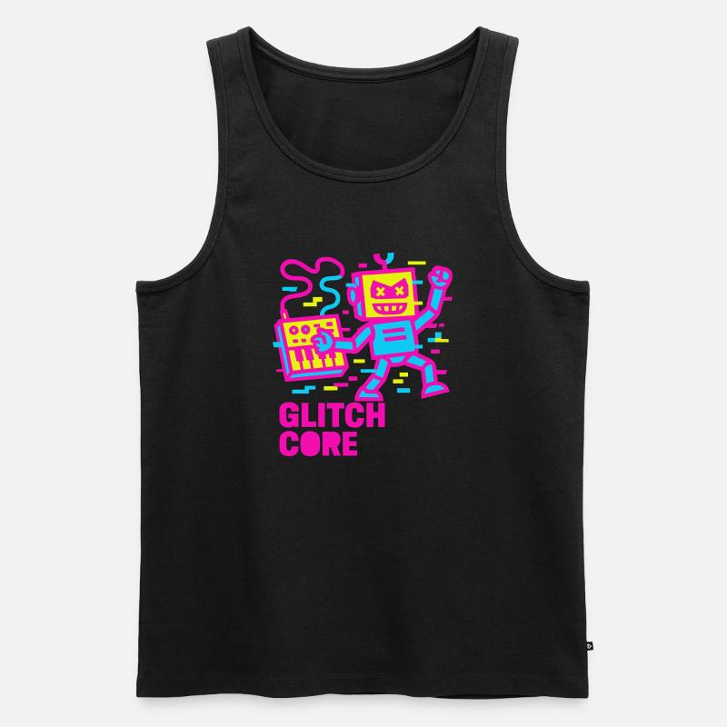 Glitchcore! - Männer Premium Bio Tank Top - Schwarz