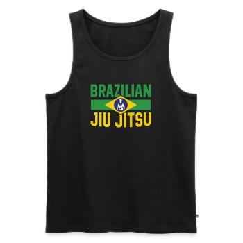 Arts Martiaux Drôle Jiu-Jitsu Brésilien BJJ - Débardeur bio Premium Homme - noir - Devant - Michal (187cm)
