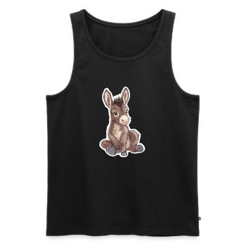 Esel - Männer Premium Bio Tank Top - Schwarz - Vorne - Michal (187cm)
