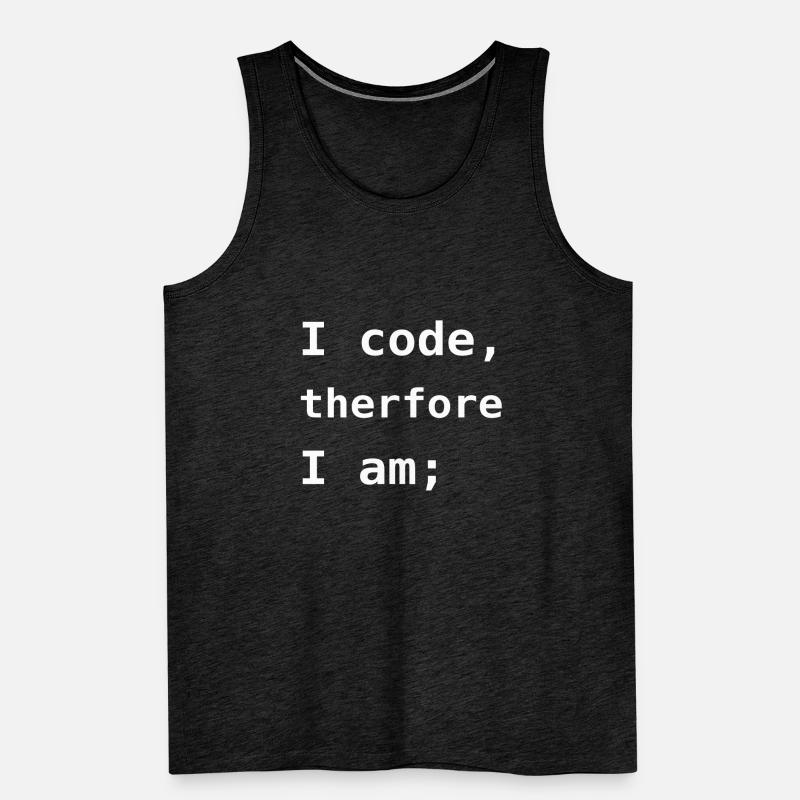 I Code Therefore I Am Débardeur bio Premium Homme