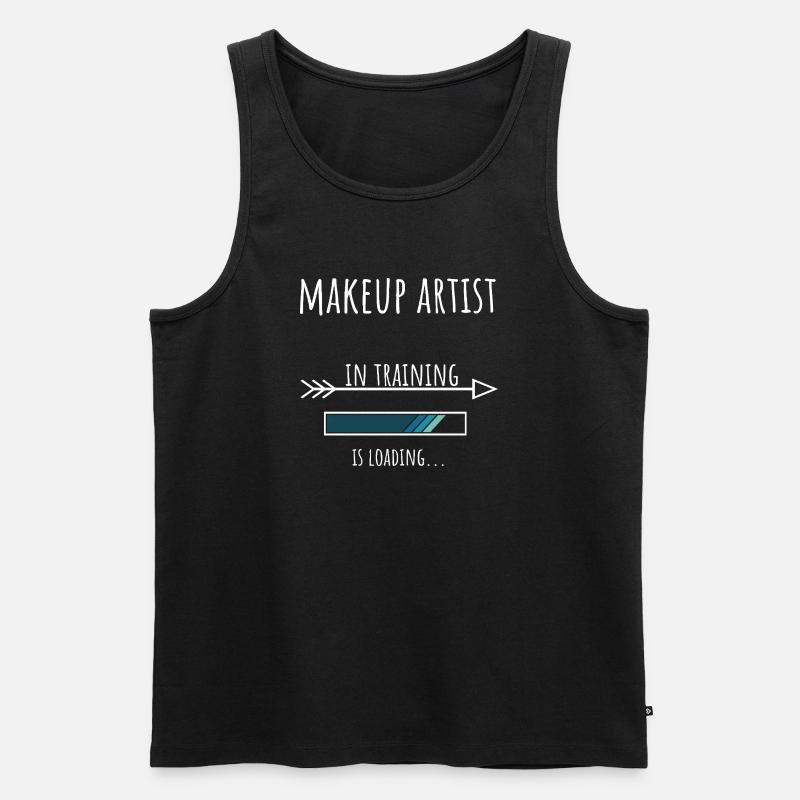 Makeup Artist Geschenk Beruf Ausbildung - Männer Premium Bio Tank Top - Schwarz
