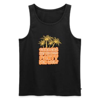 Gift for Caracas - Men's Premium Organic Tank Top - black - Front - Michal (187cm)
