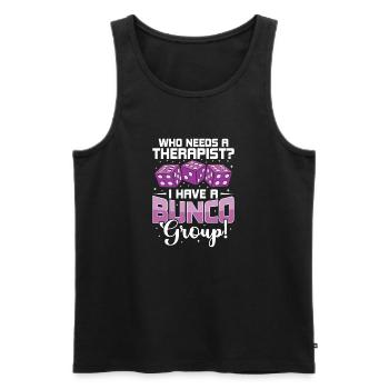 Theapie Bunco Player Dice Games Gift - Men's Premium Organic Tank Top - black - Front - Michal (187cm)