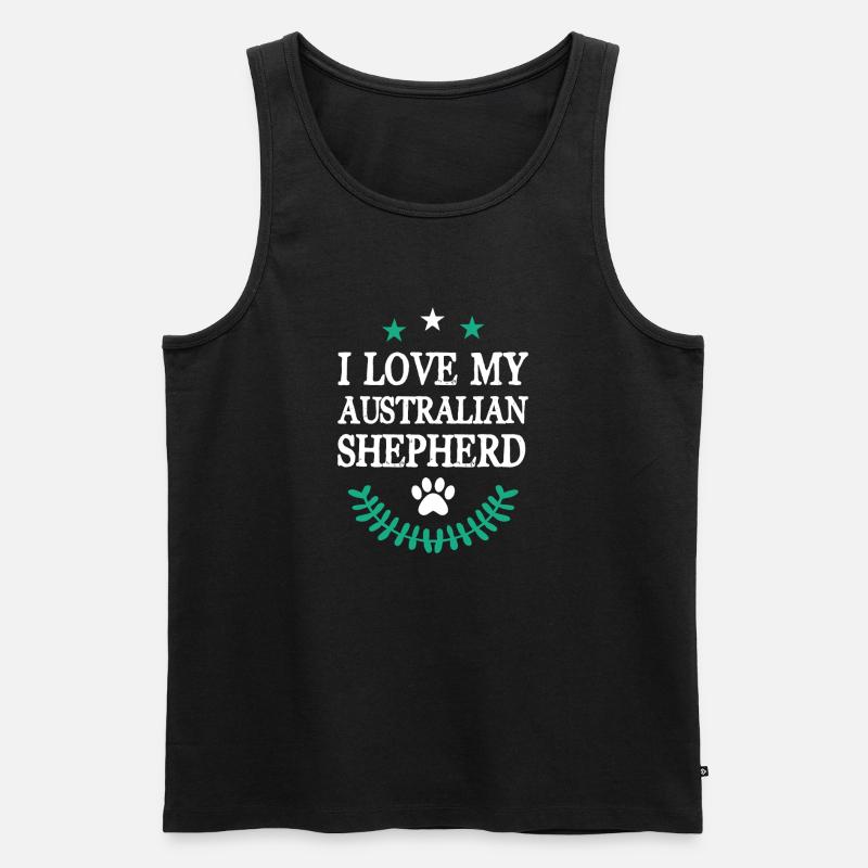 AUSTRALIAN SHEPHERD - Männer Premium Bio Tank Top - Schwarz