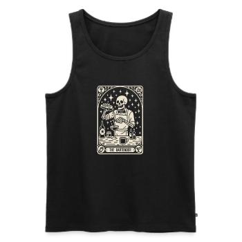 Bartender Barman The Bartender Tarot Cocktail - Men's Premium Organic Tank Top - black - Front - AI Model Male 178 light (178cm)