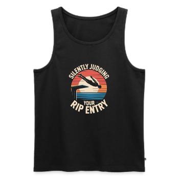 Diving diving board - Men's Premium Organic Tank Top - black - Front - Michal (187cm)