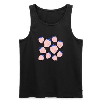 ERDBEEREN BEEREN - Männer Premium Bio Tank Top - Schwarz - Vorne - AI Model Male 178 light (178cm)