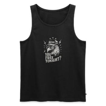 Du bist heute Abend frei, Adler, 4. Juli - Männer Premium Bio Tank Top - Schwarz - Vorne - Michal (187cm)