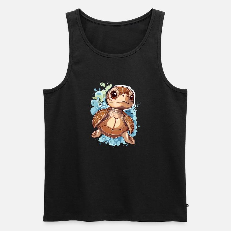 Schildkröte - Männer Premium Bio Tank Top - Schwarz