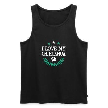 Chihuahua - Débardeur bio Premium Homme - noir - Devant - Michal (187cm)
