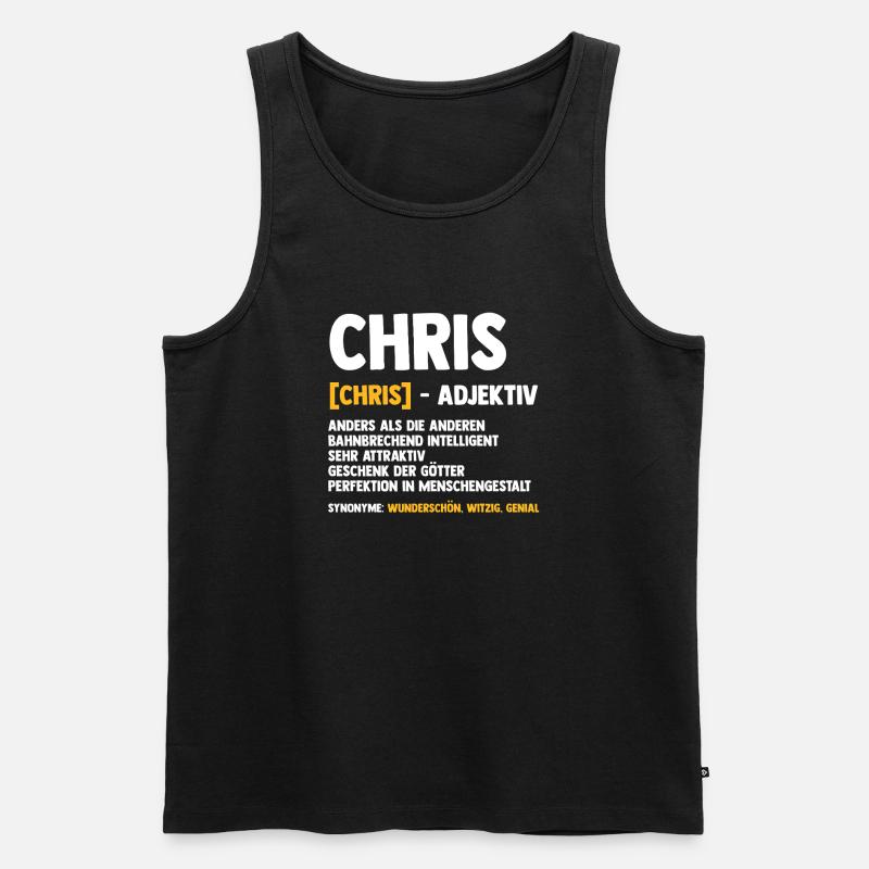 Chris Christian Christoph Christopher - Männer Premium Bio Tank Top - Schwarz