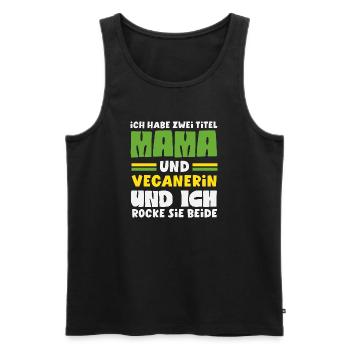 Attention Je suis végétalien Drôle Cadeau végétalien - Débardeur bio Premium Homme - noir - Devant - Michal (187cm)