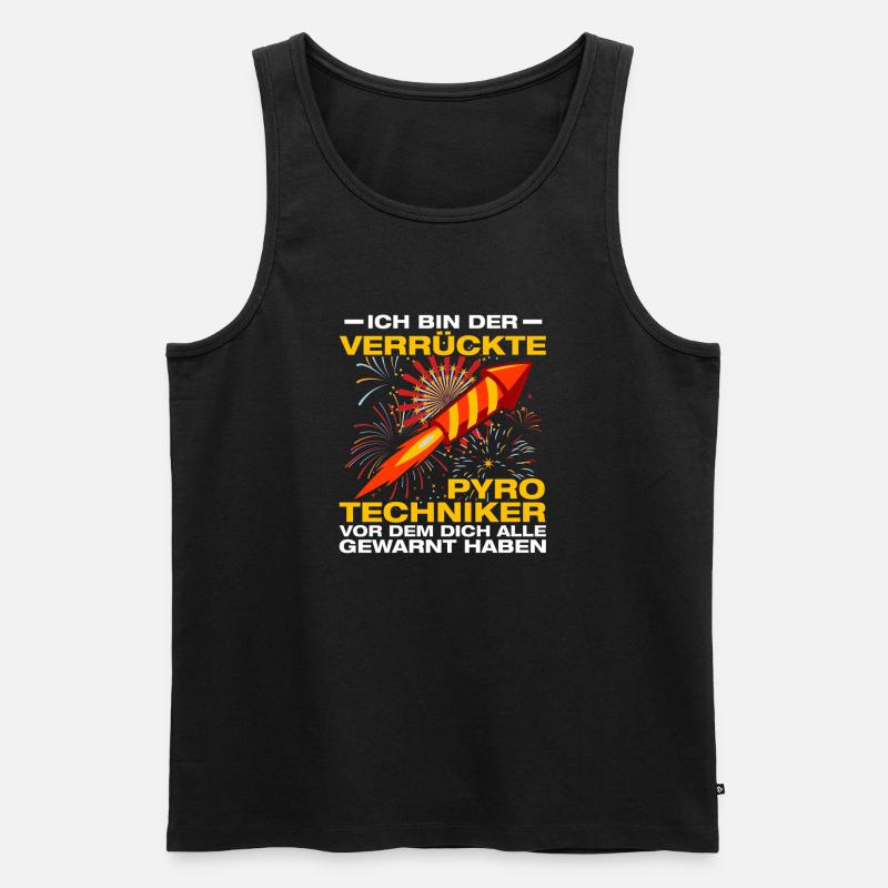 Crazy pyrotechnics fireworks - Men's Premium Organic Tank Top - black