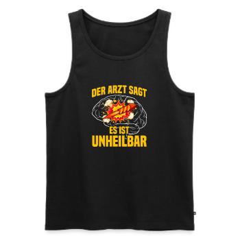 Unheilbar Pyrotechniker Böllern Feuerwerk - Männer Premium Bio Tank Top - Schwarz - Vorne - Michal (187cm)