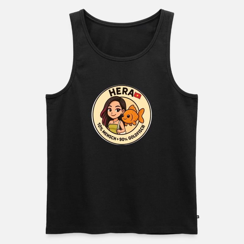 Hera - Männer Premium Bio Tank Top - Schwarz