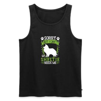 Sheltie ne peut pas Shetland Bergerdog - Débardeur bio Premium Homme - noir - Devant - Michal (187cm)