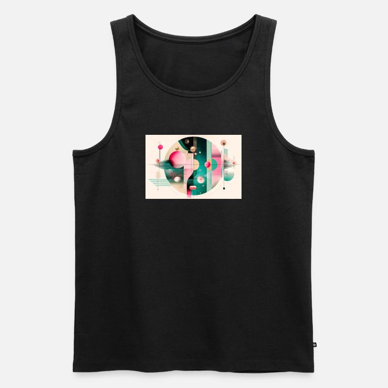 Abstract composition with chromatic flight - Men's Premium Organic Tank Top - black