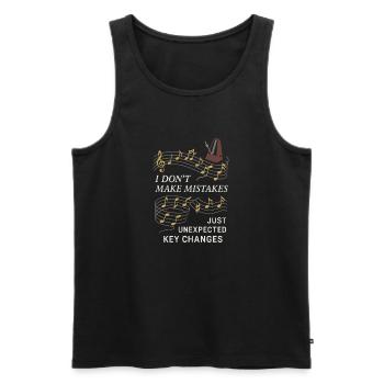 Klavierlehrer Musikpädagoge Lustiger Lehrer - Männer Premium Bio Tank Top - Schwarz - Vorne - AI Model Male 178 light (178cm)