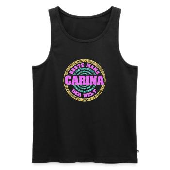 Geschenk für Carina - Männer Premium Bio Tank Top - Schwarz - Vorne - AI Model Male 178 light (178cm)
