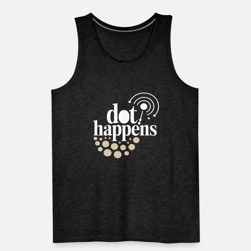 Dot Happens Morse Code Fun Men's Premium Organic Tank Top