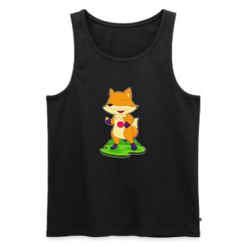 Fox Tennis de table Raquette de tennis de table - Débardeur bio Premium Homme - noir - Devant - Michal (187cm)
