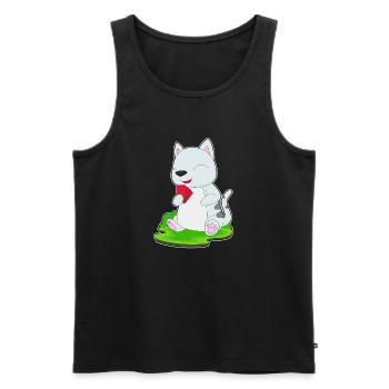 Katze Poker Pokerkarten - Männer Premium Bio Tank Top - Schwarz - Vorne - Michal (187cm)