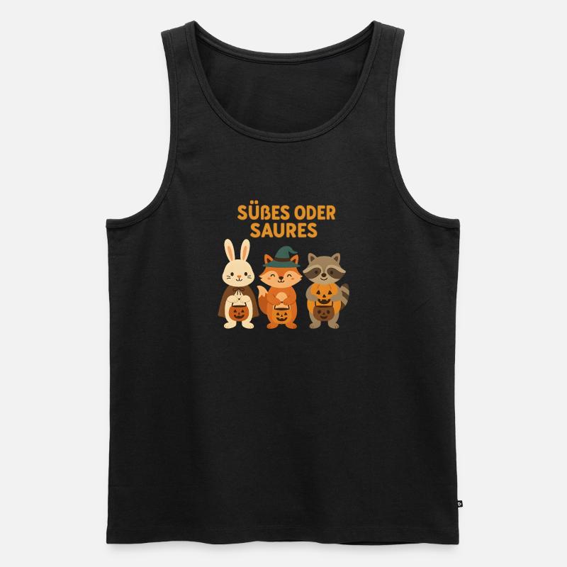 Süßes oder Saures - Waldtiere - Männer Premium Bio Tank Top - Schwarz