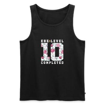 10th wedding anniversary - Men's Premium Organic Tank Top - black - Front - AI Model Male 178 light (178cm)