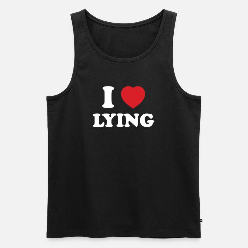 Expression de Liberation, I Love Lying - Débardeur bio Premium Homme - noir