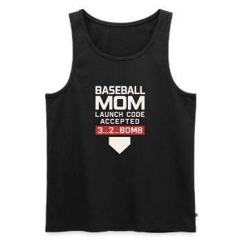Boy Mom Baseball Proter Sohn Homerun Travel Team - Männer Premium Bio Tank Top - Schwarz - Vorne - AI Model Male 178 light (178cm)
