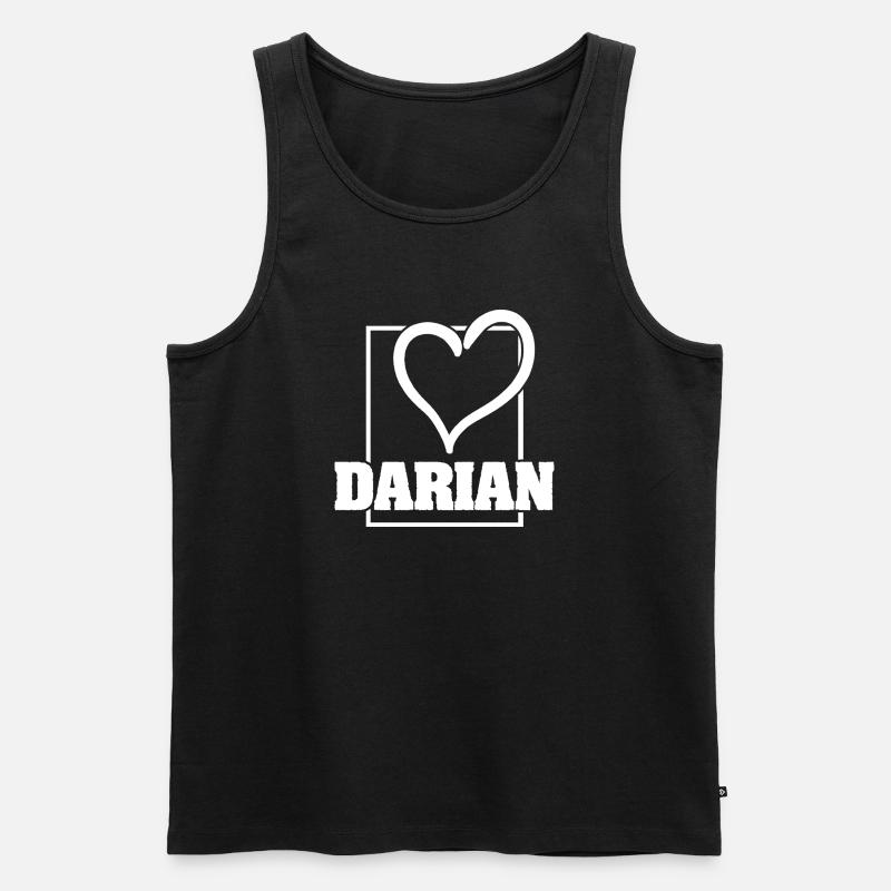 Frau Darian - Männer Premium Bio Tank Top - Schwarz