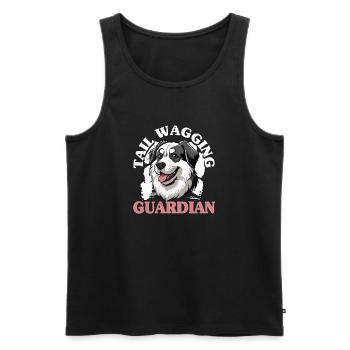 Alabai Dog Tail Wagging Guardian - Men's Premium Organic Tank Top - black - Front - Michal (187cm)
