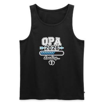 Opa 2026 Loading Bar Baby Ankündigung Geschenk - Männer Premium Bio Tank Top - Schwarz - Vorne - AI Model Male 178 light (178cm)