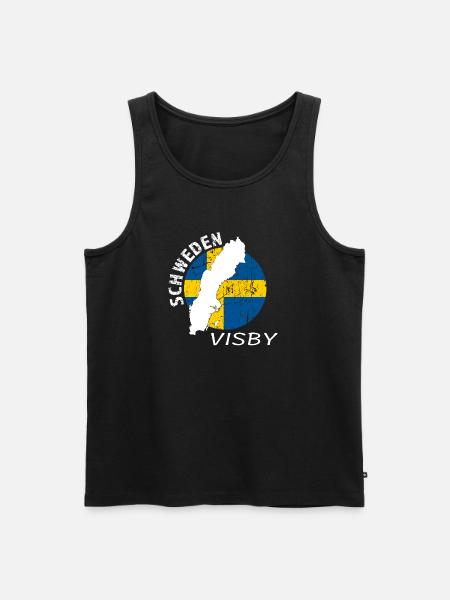 Visby - Männer Premium Bio Tank Top - Schwarz