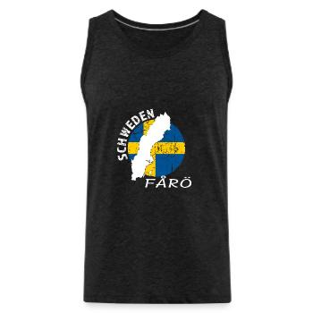 FÅRÖ - Männer Premium Bio Tank Top - Anthrazit - Vorne - Alexander (188cm)