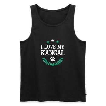 KANGAL - Männer Premium Bio Tank Top - Schwarz - Vorne - AI Model Male 178 light (178cm)