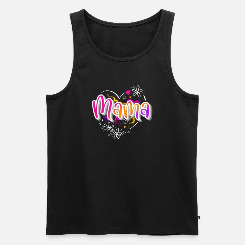 Mama - Männer Premium Bio Tank Top - Schwarz