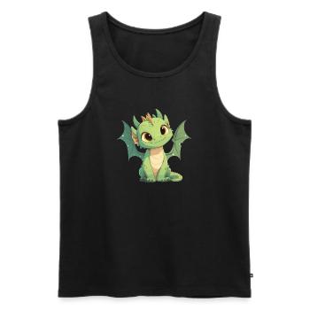 Dragon Dragon - Men's Premium Organic Tank Top - black - Front - AI Model Male 178 light (178cm)