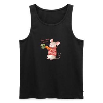 Süße Weihnachts Maus – Passez un bon Noël - Débardeur bio Premium Homme - noir - Devant - Michal (187cm)