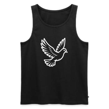 Oiseau Colombe - Débardeur bio Premium Homme - noir - Devant - Michal (187cm)