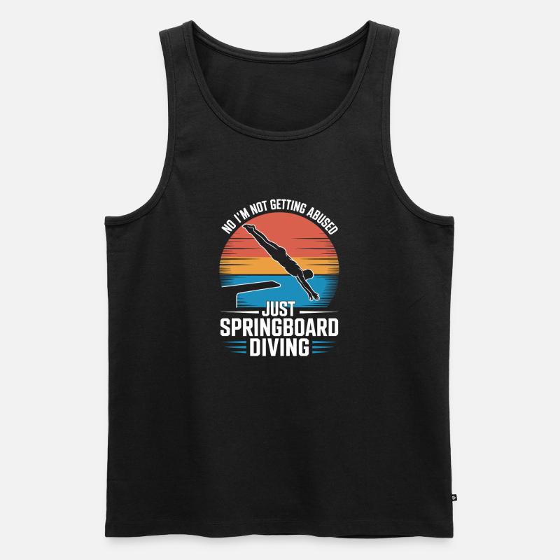 Kunstspringen Turmspringer Sprungbrett - Männer Premium Bio Tank Top - Schwarz