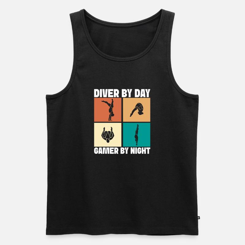 Kunstspringen Turmspringer Sprungbrett - Männer Premium Bio Tank Top - Schwarz