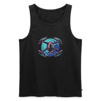 Dynamic Drone - Men's Premium Organic Tank Top - black - Front - AI Model Male 178 light (178cm)
