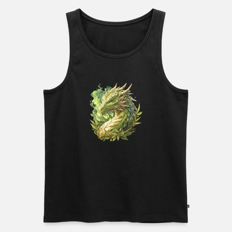 Drachen Drache - Männer Premium Bio Tank Top - Schwarz