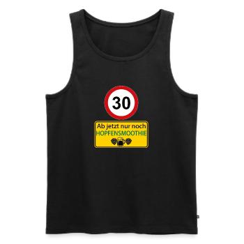 30 Désormais, uniquement le smoothie au houblon - Débardeur bio Premium Homme - noir - Devant - AI Model Male 178 light (178cm)