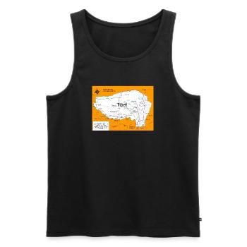 Historische Karte von Tibet 1914 - 1950 - Männer Premium Bio Tank Top - Schwarz - Vorne - AI Model Male 178 light (178cm)